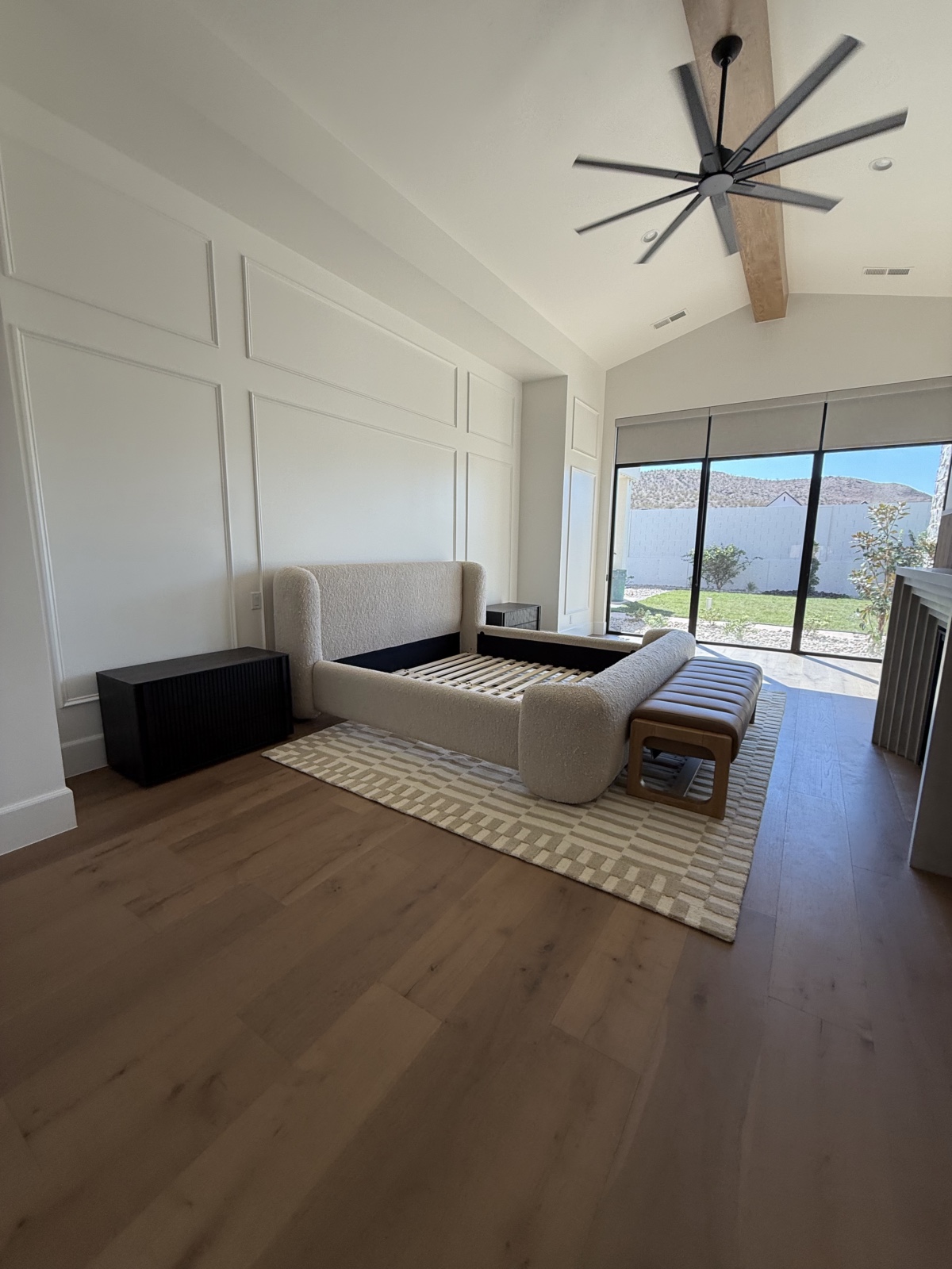 Finished residential master bedroom